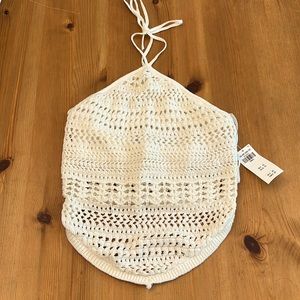 Abercrombie halter white knitted top